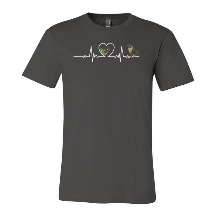 Green Cheek Conure Heartbeat Parakeet Parrot Lover Apparel Jersey T-Shirt