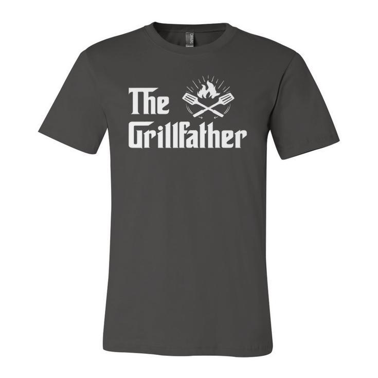 The Grillfather Bbq Dad Bbq Grill Dad Grilling Jersey T-Shirt