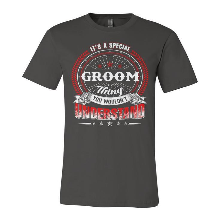 Groom Shirt Family Crest Groom T Shirt Groom Clothing Groom Tshirt Groom Tshirt Gifts For The Groom  Unisex Jersey Short Sleeve Crewneck Tshirt