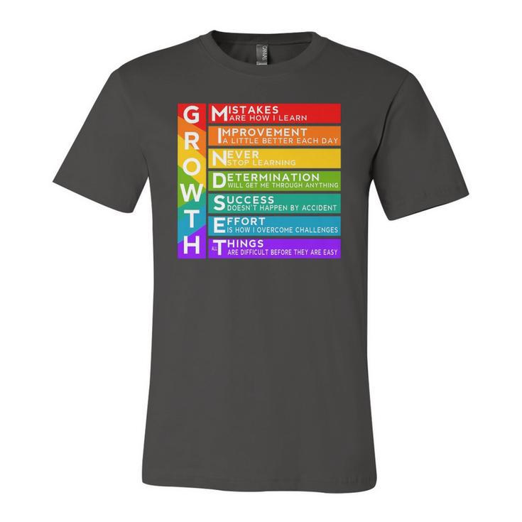 Growth Mindset Classroom Brain Motivational Teachers Apparel Jersey T-Shirt