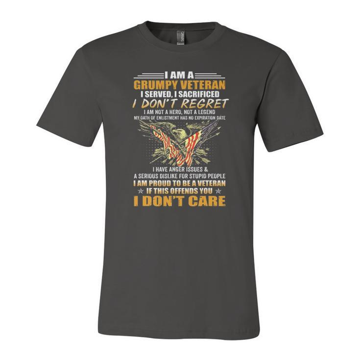 Im A Grumpy Veteran Fathers Day From Son Daughter Jersey T-Shirt