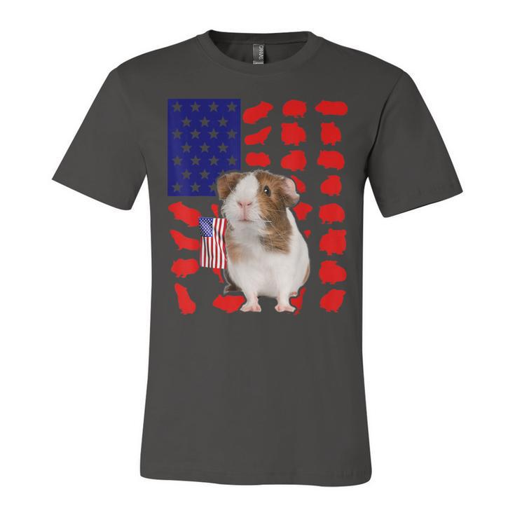 Guinea Pig American Flag 4Th Of July Lover Usa Patriotic  Unisex Jersey Short Sleeve Crewneck Tshirt