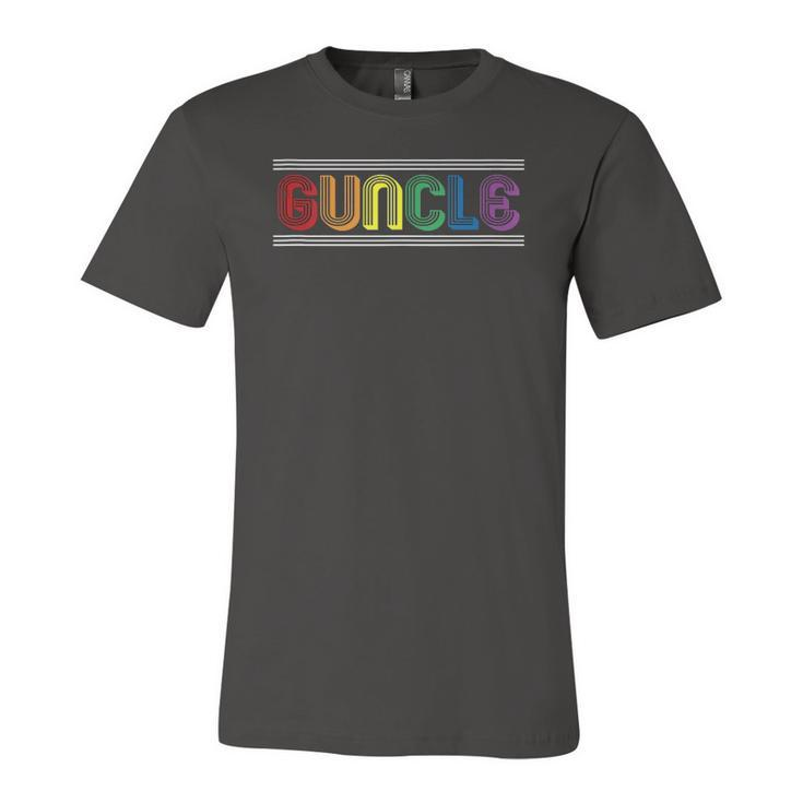 Guncle Gay Uncle Lgbt Pride Flag Jersey T-Shirt