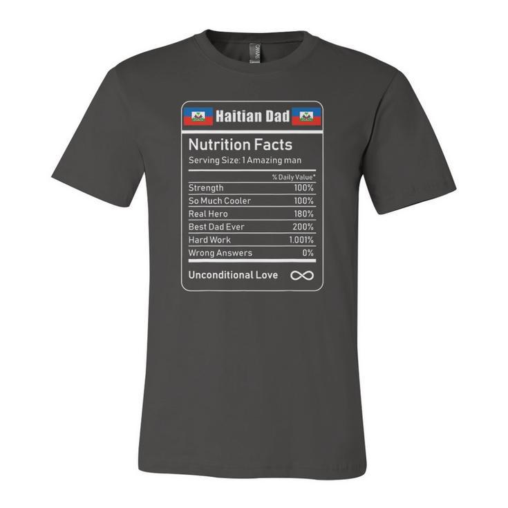 Haitian Dad Nutrition Facts Fathers Day Jersey T-Shirt