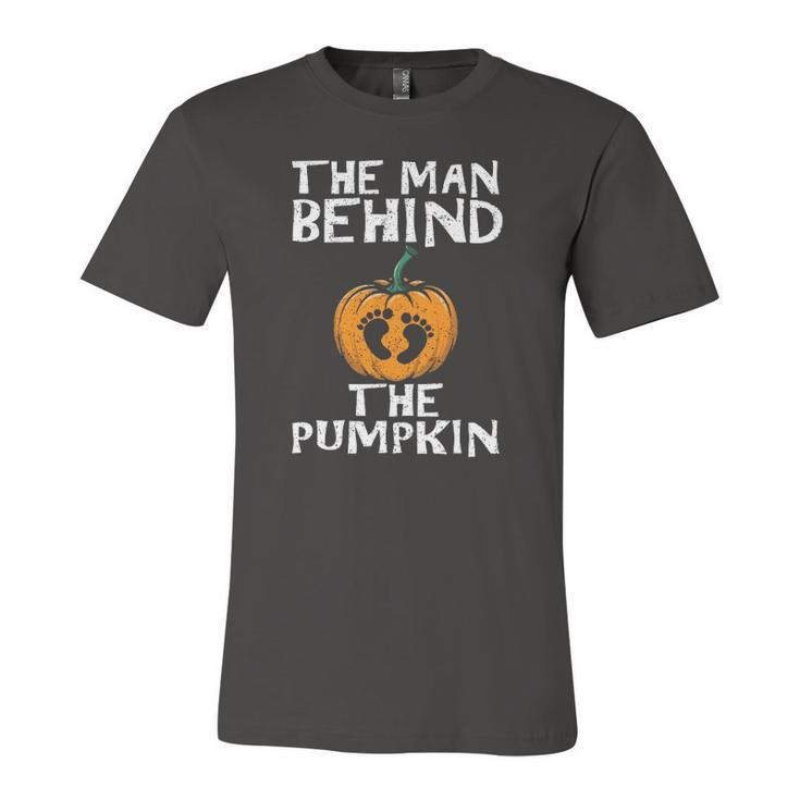 Halloween Pregnancy Dad The Man Behind The Pumpkin Jersey T-Shirt