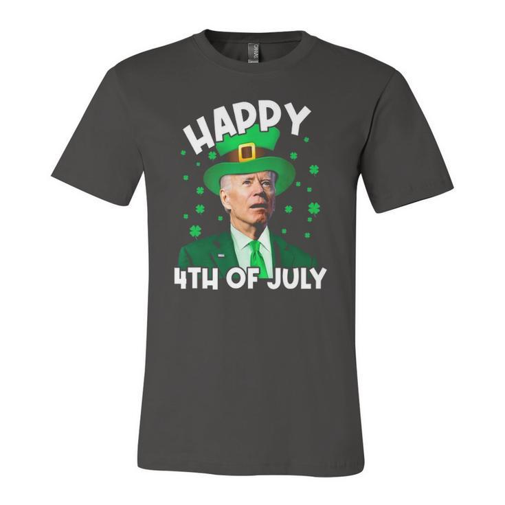 Happy 4Th Of July Biden Leprechaun Shamrock St Patricks Day Jersey T-Shirt