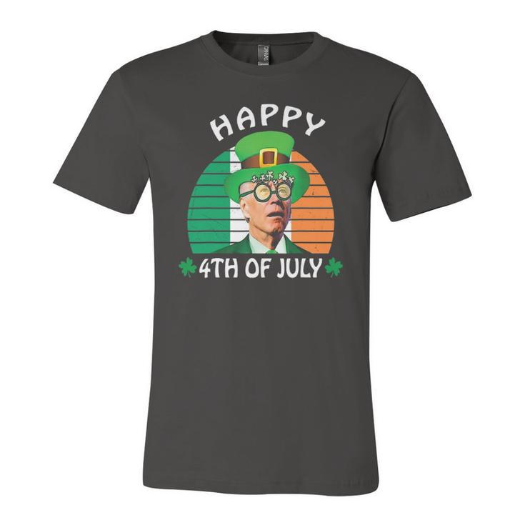 Happy 4Th Of July Joe Biden Leprechaun St Patricks Day Jersey T-Shirt