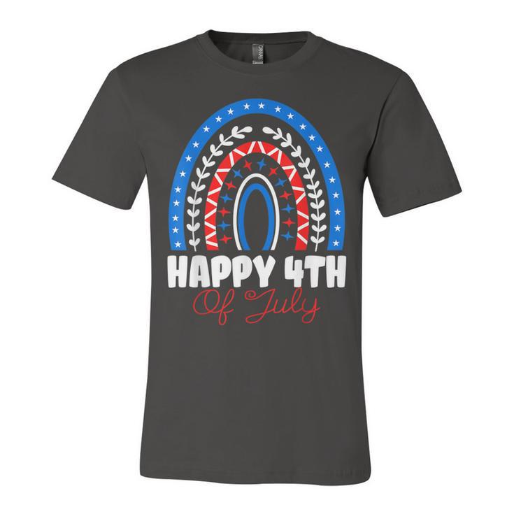 Happy 4Th Of July Celebration 4Th Of July Rainbow  Unisex Jersey Short Sleeve Crewneck Tshirt