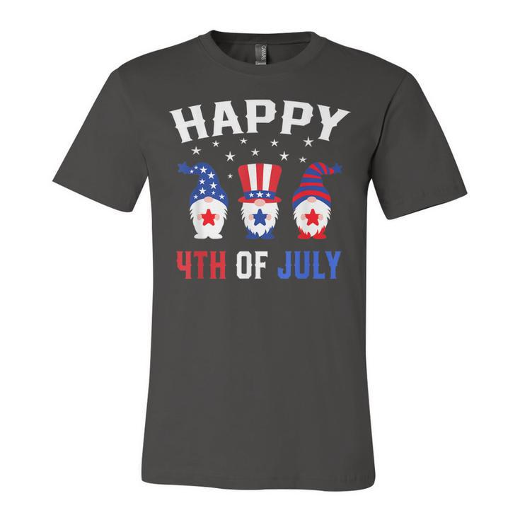 Happy 4Th Of July Gnomes Patriotic American Flag Cute Gnomes  Unisex Jersey Short Sleeve Crewneck Tshirt