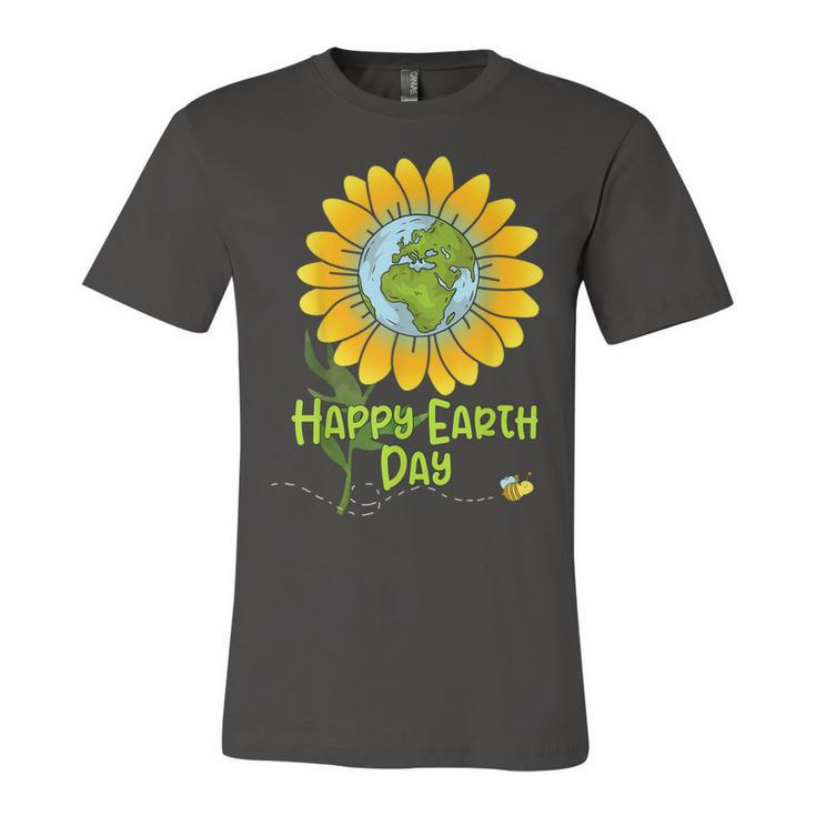 Happy Earth Day Every Day Sunflower Kids Teachers Earth Day  Unisex Jersey Short Sleeve Crewneck Tshirt