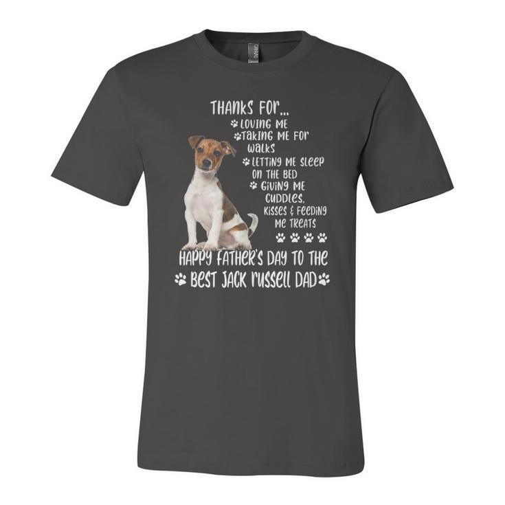 Happy Fathers Day 2022 Jack Russell Dad Dog Lover Jersey T-Shirt