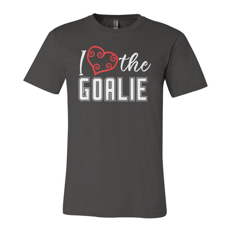 Heart The Goalie Lacrosse Mom Lax For Boys Girls Team Jersey T-Shirt