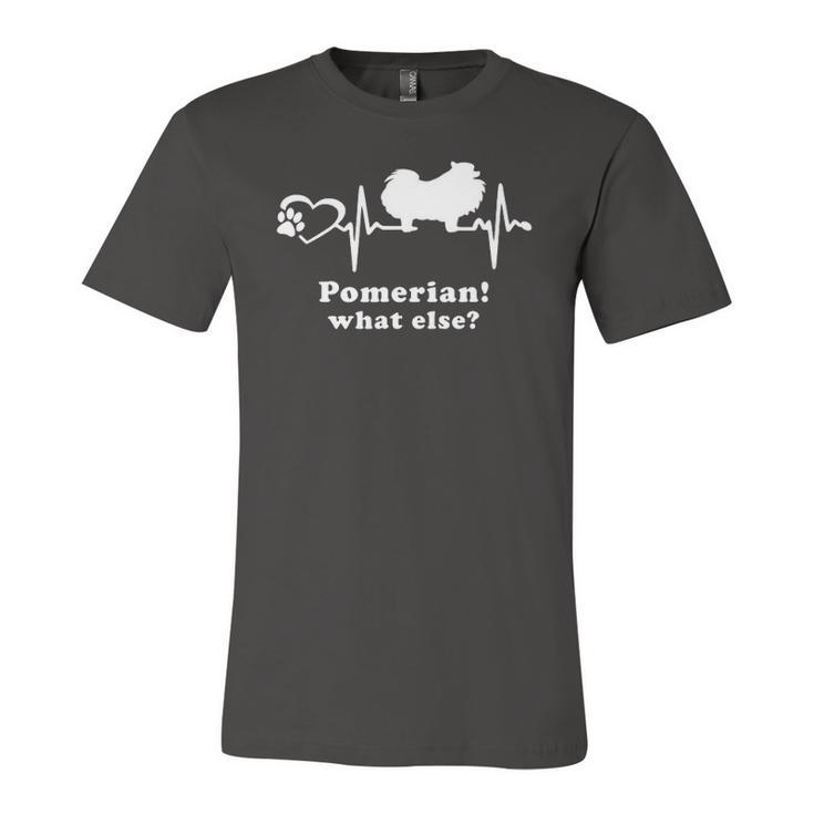Heartbeat For Pomeranian Heart Line Paw Dog Paws Dogfriend Jersey T-Shirt