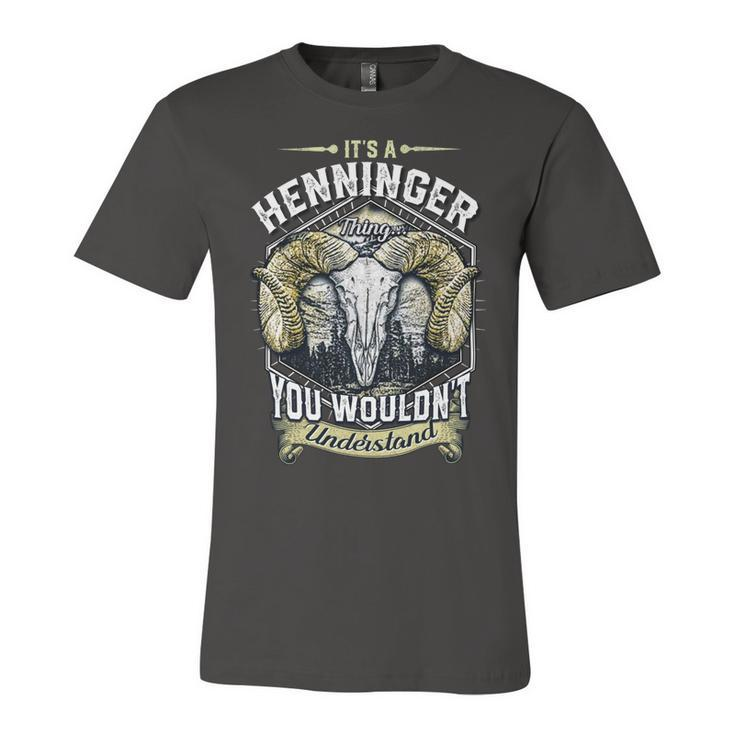 Henninger Name Shirt Henninger Family Name V5 Unisex Jersey Short Sleeve Crewneck Tshirt