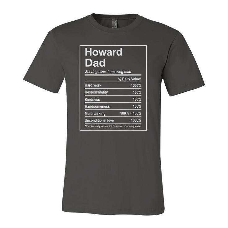 Howard Dad Nutrition Facts Fathers Day Michigan Jersey T-Shirt