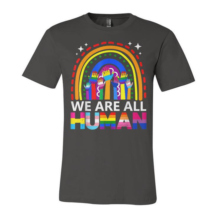 Human Lgbt Flag Gay Pride Month Transgender Rainbow Lesbian Jersey T-Shirt
