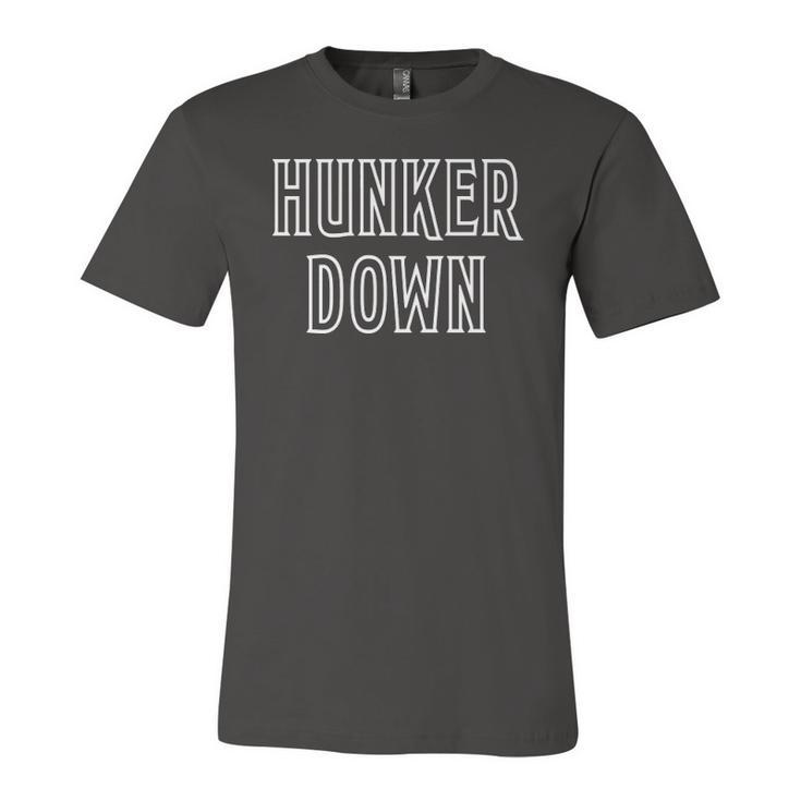 Hunker Down Sitting Position Jersey T-Shirt