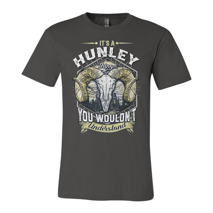 Hunley Name Shirt Hunley Family Name V2 Unisex Jersey Short Sleeve Crewneck Tshirt