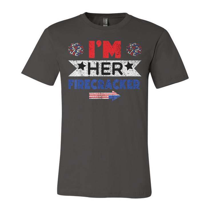 Im Her Firecracker 4Th Of July Matching Couple For Her  Unisex Jersey Short Sleeve Crewneck Tshirt
