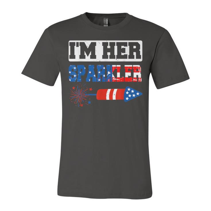 Im Her Sparkler 4Th Of July American Pride Matching Couple  Unisex Jersey Short Sleeve Crewneck Tshirt
