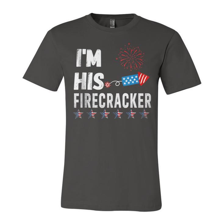 Im His Firecracker Cute 4Th Of July Matching Couple For Her  Unisex Jersey Short Sleeve Crewneck Tshirt
