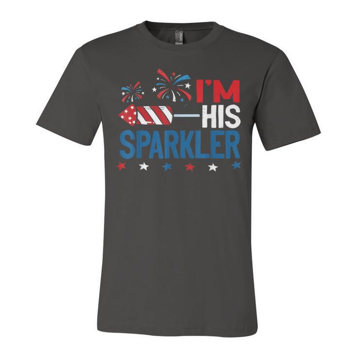 Im His Sparkler 4Th July Matching Couples For Her  Unisex Jersey Short Sleeve Crewneck Tshirt