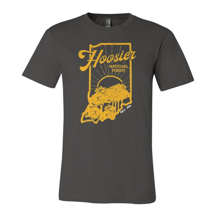 Indiana State Hoosier National Forest Retro Vintage Jersey T-Shirt