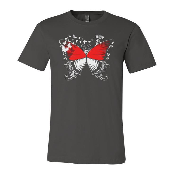 Indonesia Flag Indonesian Butterfly Lover Jersey T-Shirt