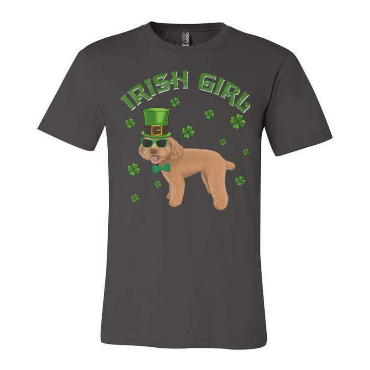 Irish Girl Leprechaun Poodle Dog St Patricks Day Kids Unisex Jersey Short Sleeve Crewneck Tshirt