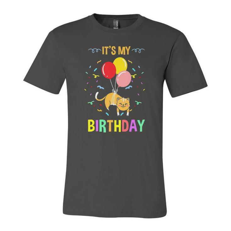 Its My Birthday Cat Pet Lover Jersey T-Shirt