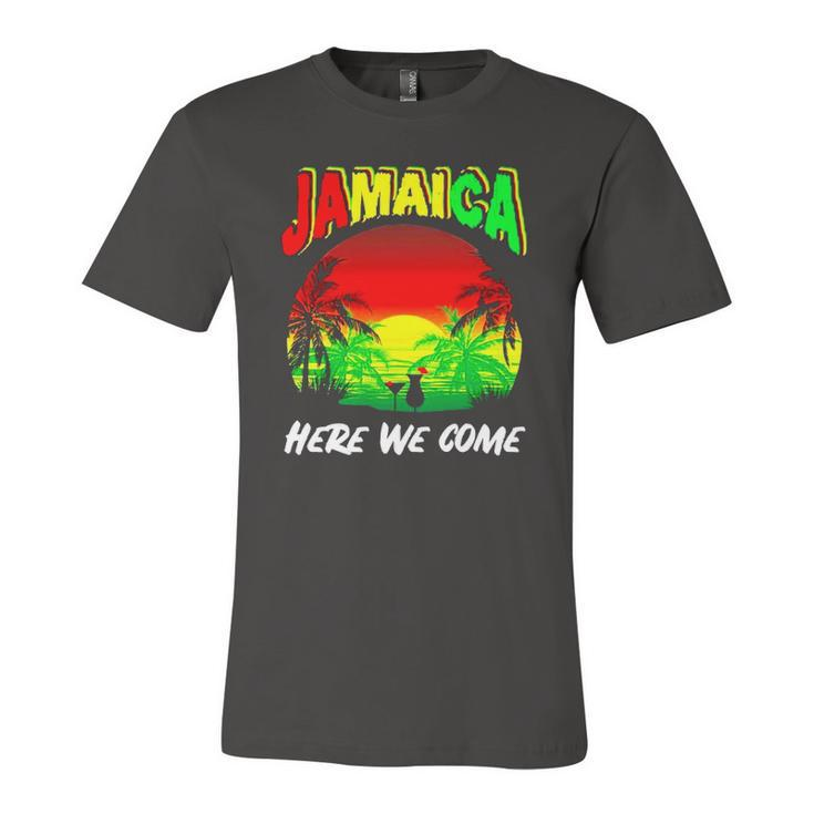 Jamaica Here We Come Jamaica Calling Jersey T-Shirt
