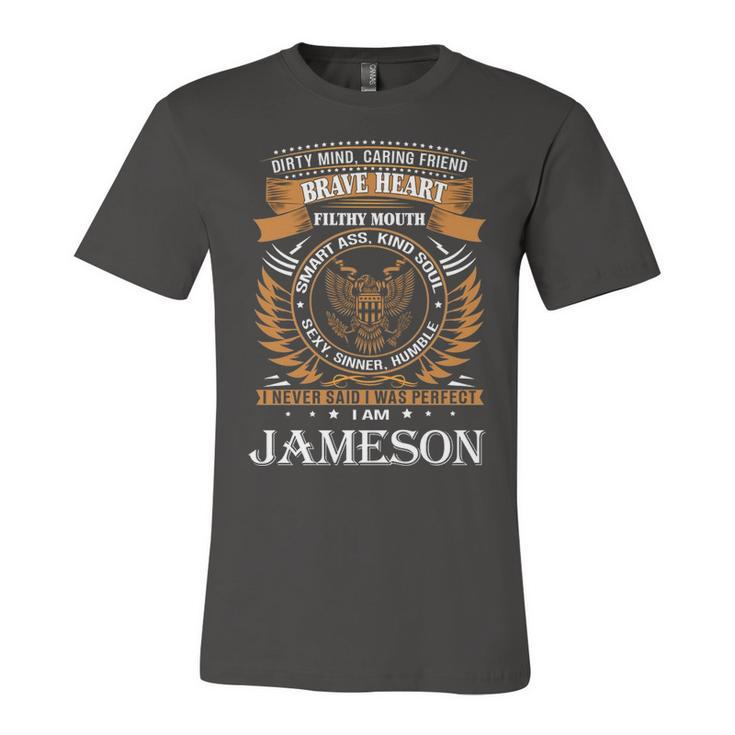 Jameson Name Gift   Jameson Brave Heart Unisex Jersey Short Sleeve Crewneck Tshirt