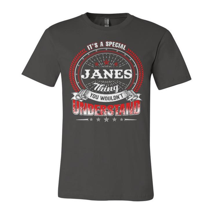 Janes Shirt Family Crest Janes T Shirt Janes Clothing Janes Tshirt Janes Tshirt Gifts For The Janes  Unisex Jersey Short Sleeve Crewneck Tshirt