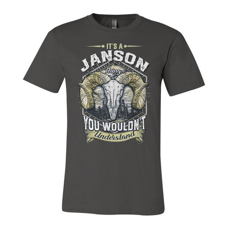 Janson Name Shirt Janson Family Name V4 Unisex Jersey Short Sleeve Crewneck Tshirt