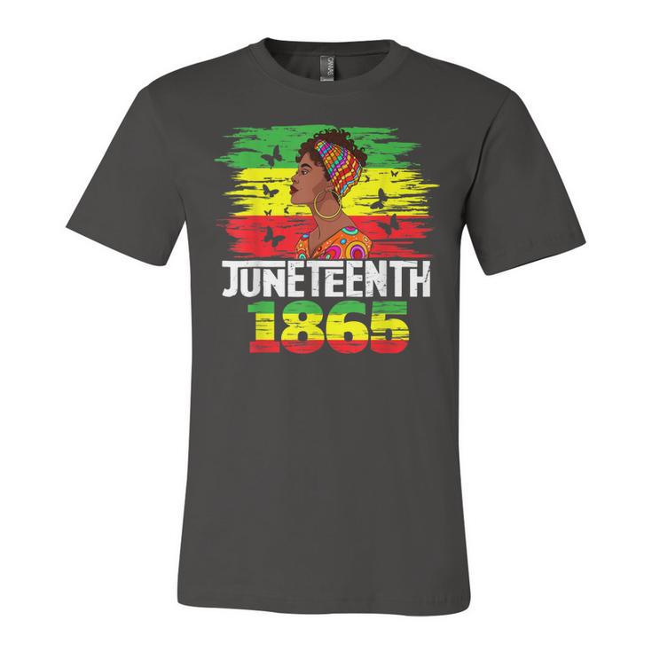 Juneteenth 1865 Independence Day Black Pride Black  Jersey T-Shirt