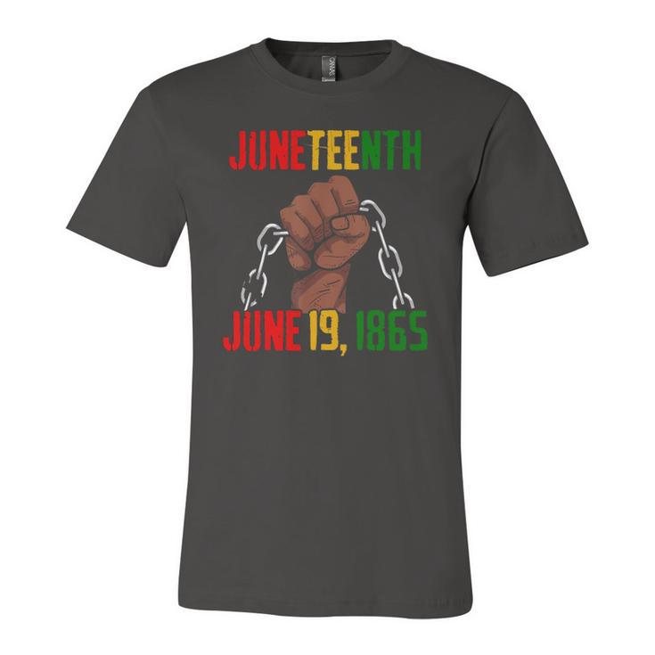 Juneteenth June 19Th 1865 Juneteenth Black Freedom Day Flag Jersey T-Shirt