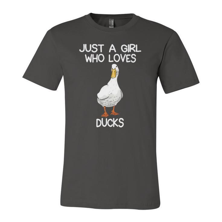 Just A Girl Who Loves Ducks Lover Duck Owner Jersey T-Shirt