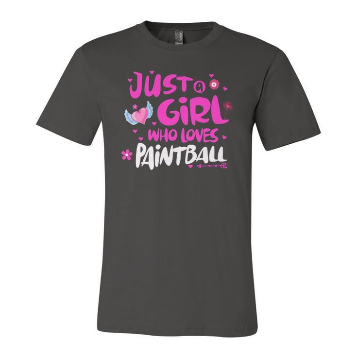Just A Girl Who Loves Paintball Jersey T-Shirt