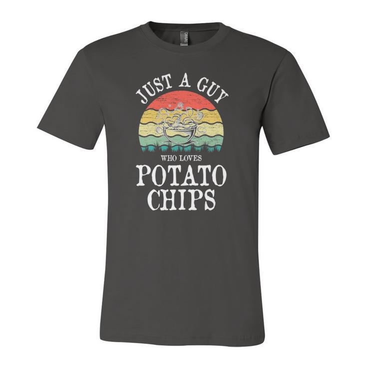 Just A Guy Who Loves Potato Chips Jersey T-Shirt