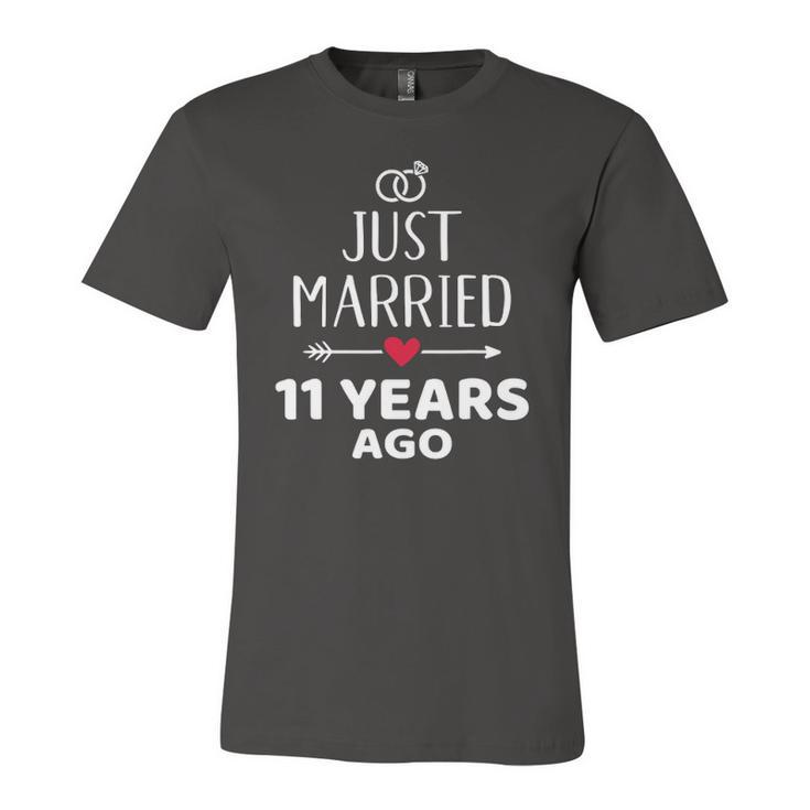 Just Married 11 Years Ago For 11Th Wedding Anniversary Jersey T-Shirt