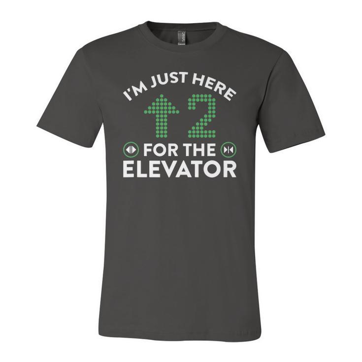 Im Just Here To Ride The Elevator Jersey T-Shirt
