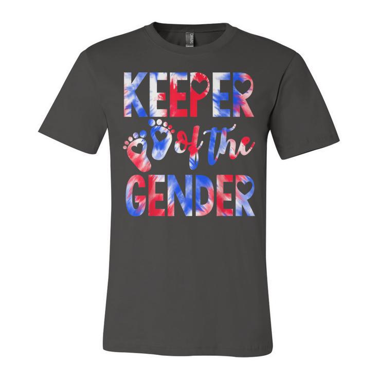 Keeper Of The Gender 4Th Of July Baby Gender Reveal  Unisex Jersey Short Sleeve Crewneck Tshirt