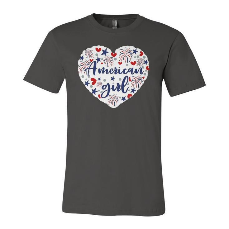 Kids American Girl Patriot 4Th Of July Independence Day Baby Girl Jersey T-Shirt
