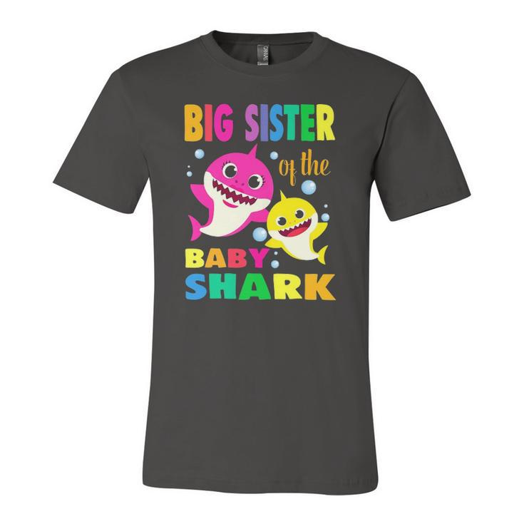 Kids Big Sister Of The Birthday Shark Mom Matching Jersey T-Shirt
