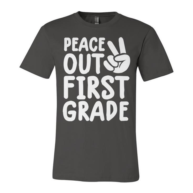 Kids Peace Out 1St Grade  For Boys Girls Last Day Of School  V2 Unisex Jersey Short Sleeve Crewneck Tshirt