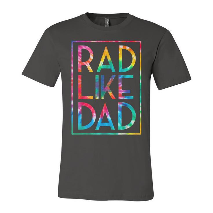 Kids Rad Like Dad Tie Dye Funny Fathers Day Toddler Boy Girl  Unisex Jersey Short Sleeve Crewneck Tshirt