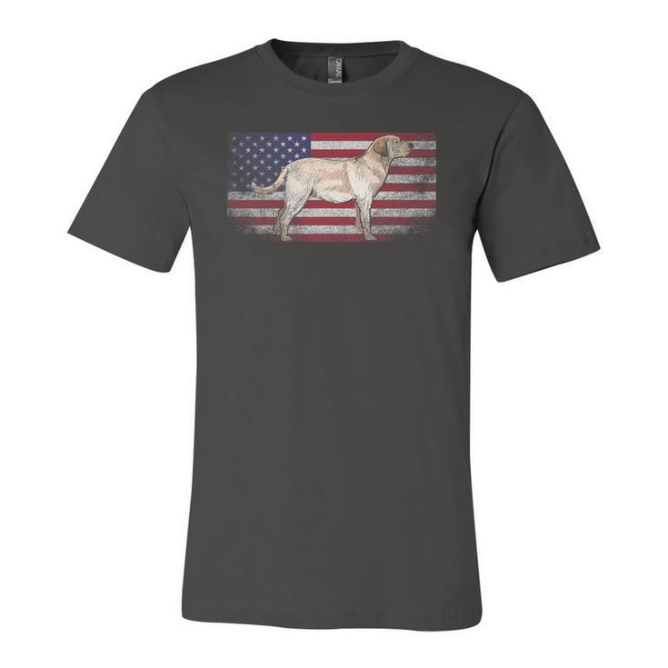 Labrador Retriever Dog 4Th Of July American Flag America Usa Jersey T-Shirt
