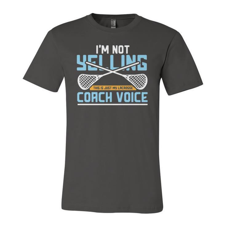 Lacrosse Coach Lax Sticks Coach Voice Jersey T-Shirt