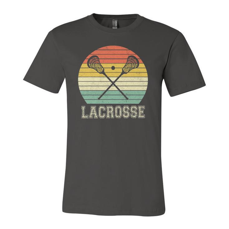 Lacrosse Vintage Retro Lacrosse Stick Sun Jersey T-Shirt