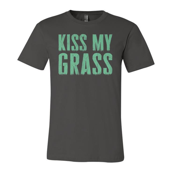 Lawn Mowing Kiss My Grass Caretaker Jersey T-Shirt